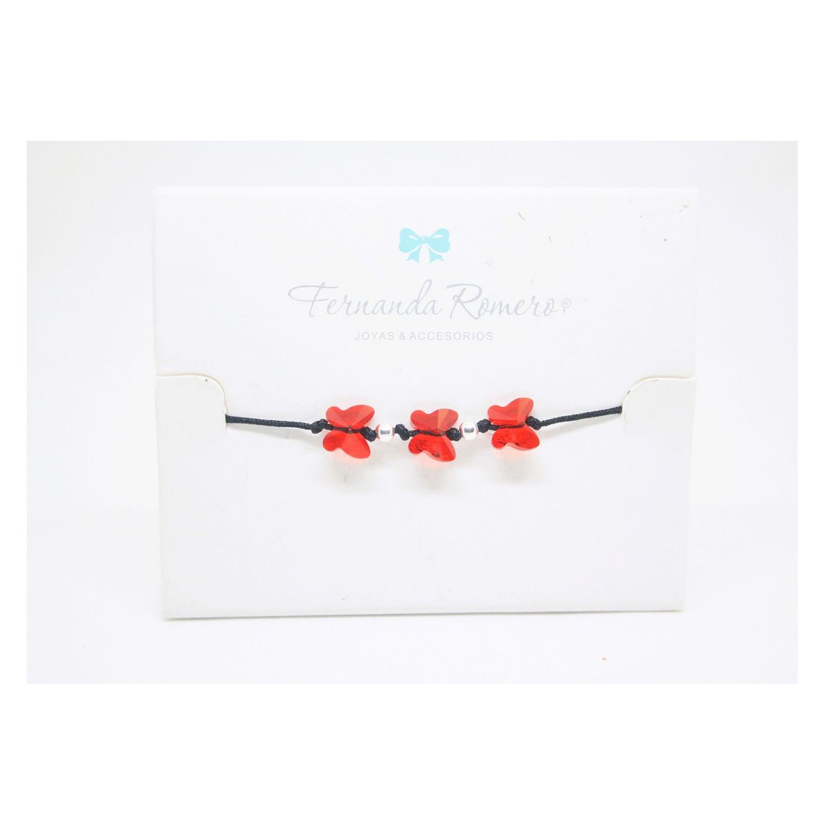 FERNANDA ROMERO JOYAS Y ACCESORIOS - Pulsera Mariposa Roja - Voluntad y Perseverancia - Cristales Austriaco