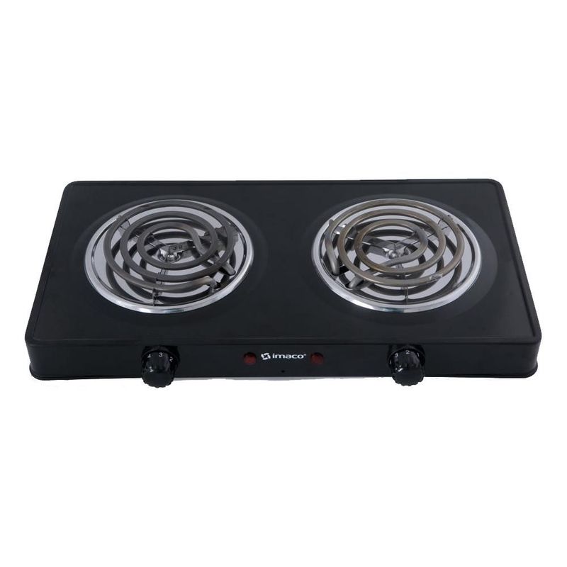 IMACO - Cocina Eléctrica 2 Hornillas Imaco HP-1400 Negro