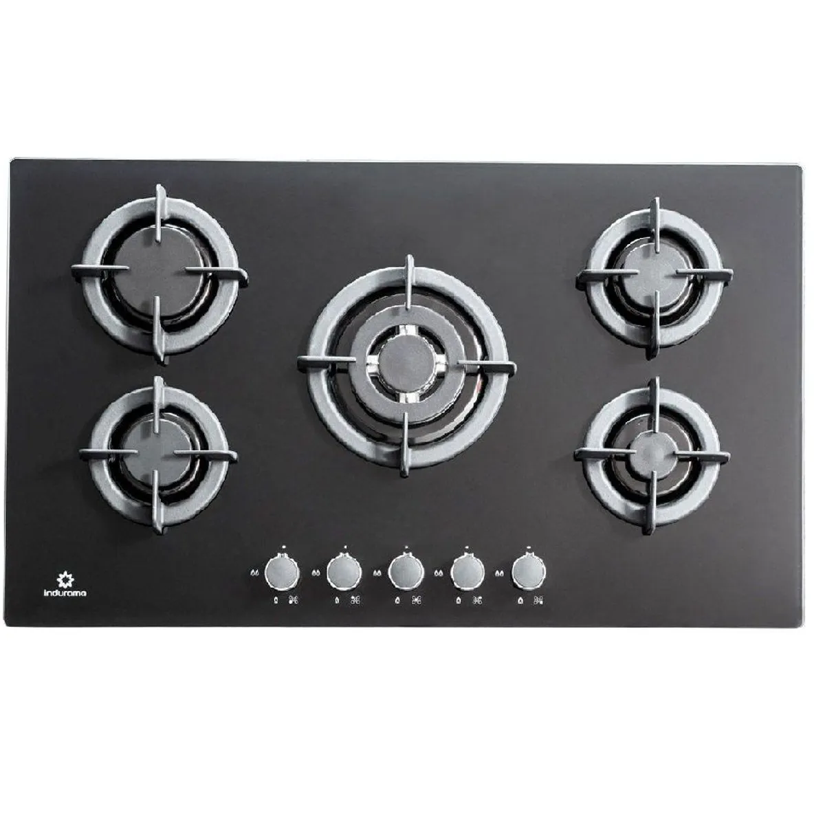 ELECTROLUX - Cocina Empotrable 5Hornillas de Vidrio Templado Indurama EGI 905VDNEG