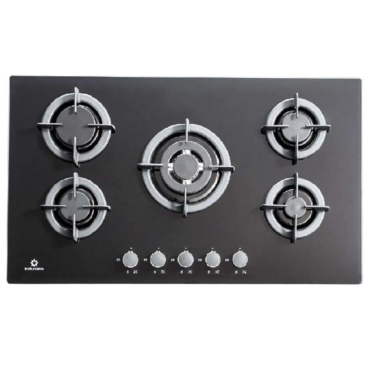 ELECTROLUX - Cocina Empotrable 5Hornillas de Vidrio Templado Indurama EGI 905VDNEG
