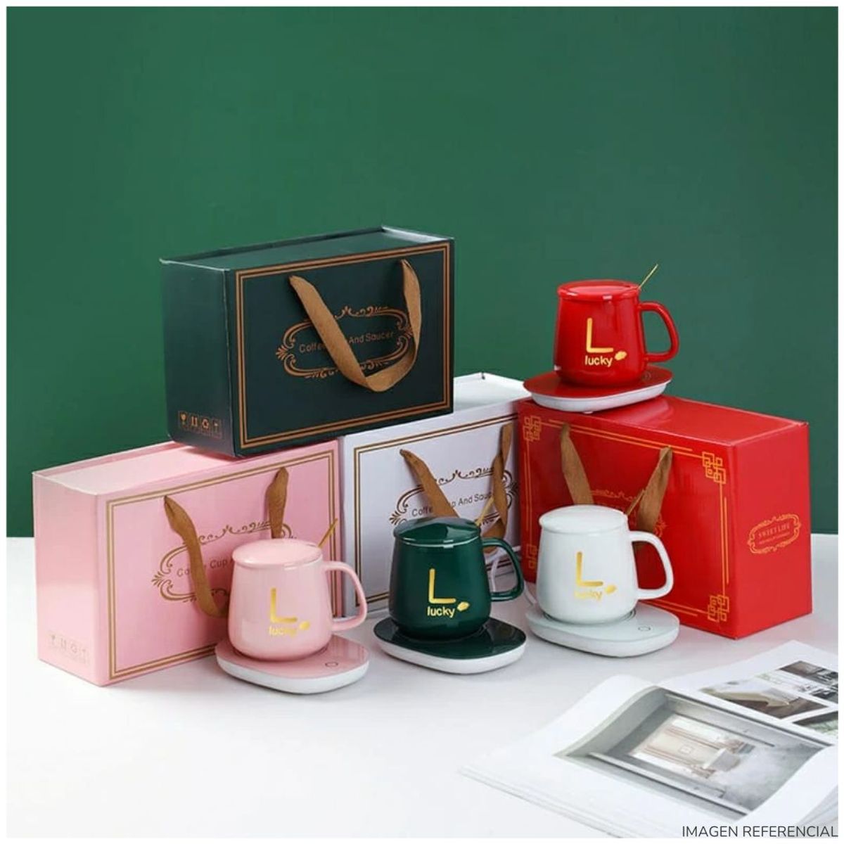 INSPIRA MARKET - Taza con Calentador Eléctrico Inteligente KIT