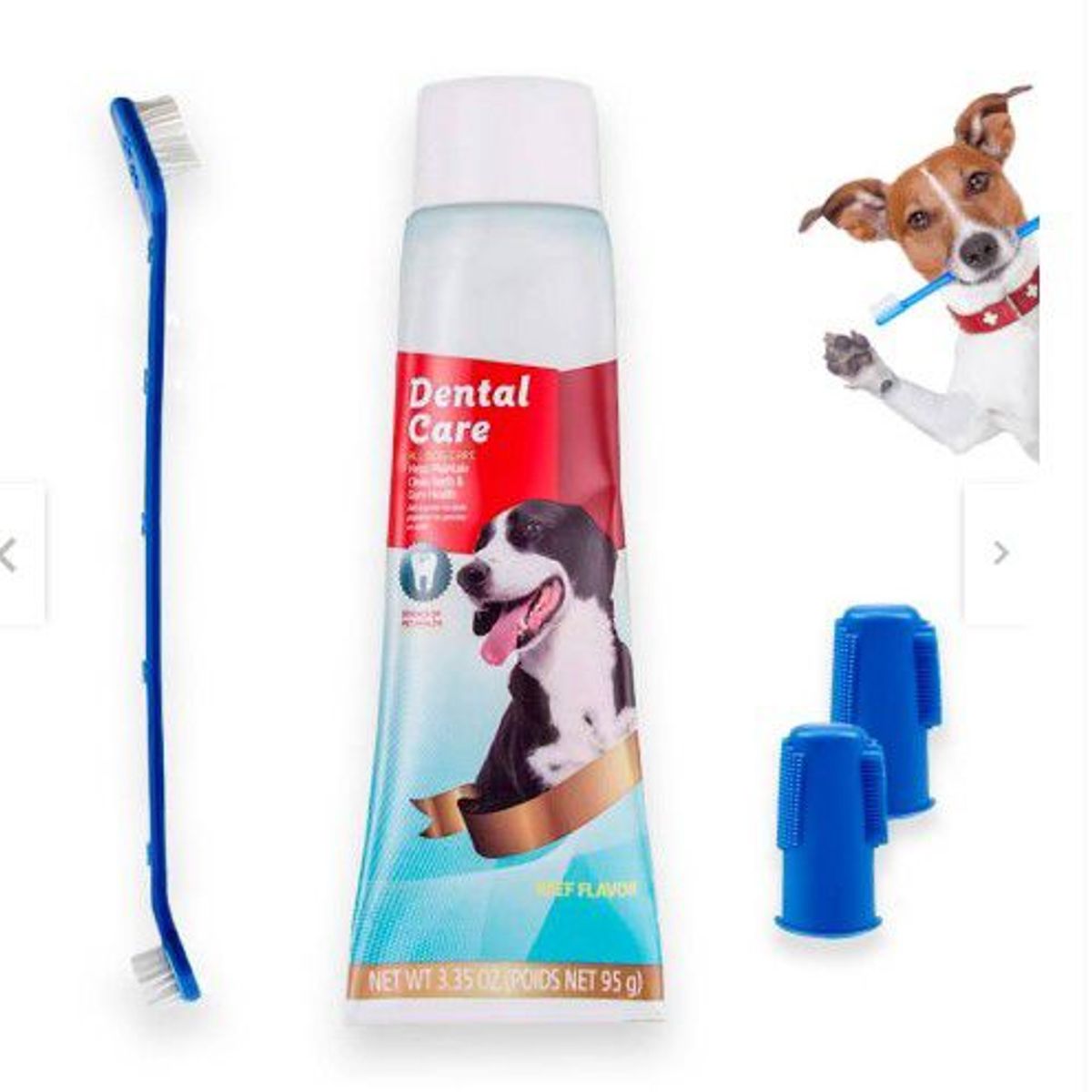 GENERICO - Kit Cepillo de Dientes Pasta Dental para Mascotas