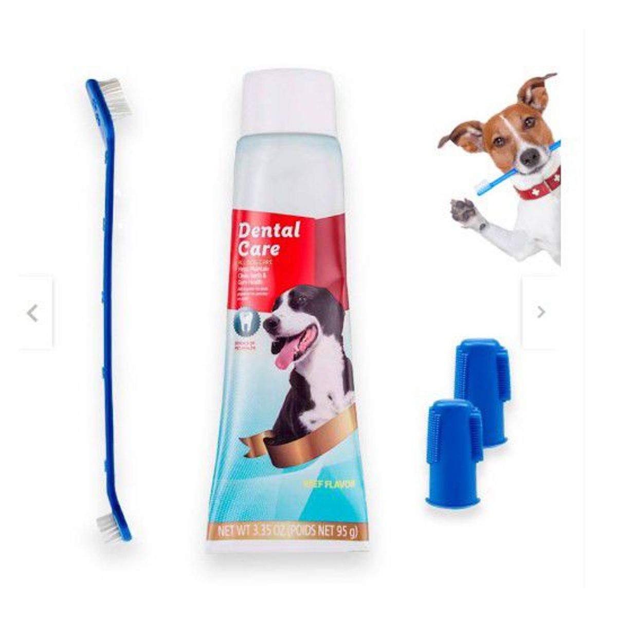 GENERICO - Kit Cepillo de Dientes Pasta Dental para Mascotas
