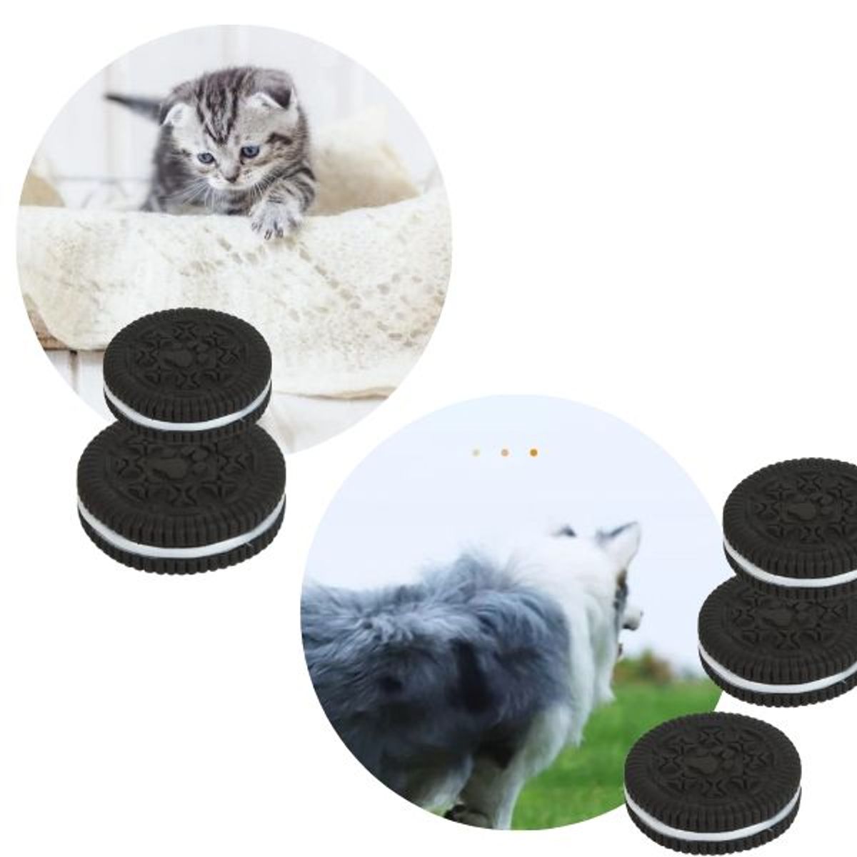 GENERICO - JUGUETE GALLETA OREO PARA PERROS-GATOS