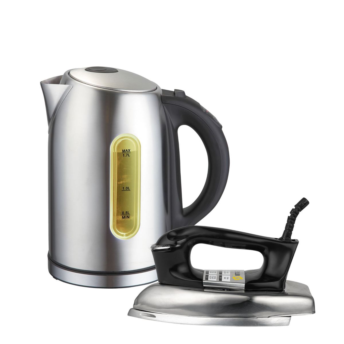 IMACO - Combo hervidor digital 1.7lts plancha seca pesada vintage imaco i1700
