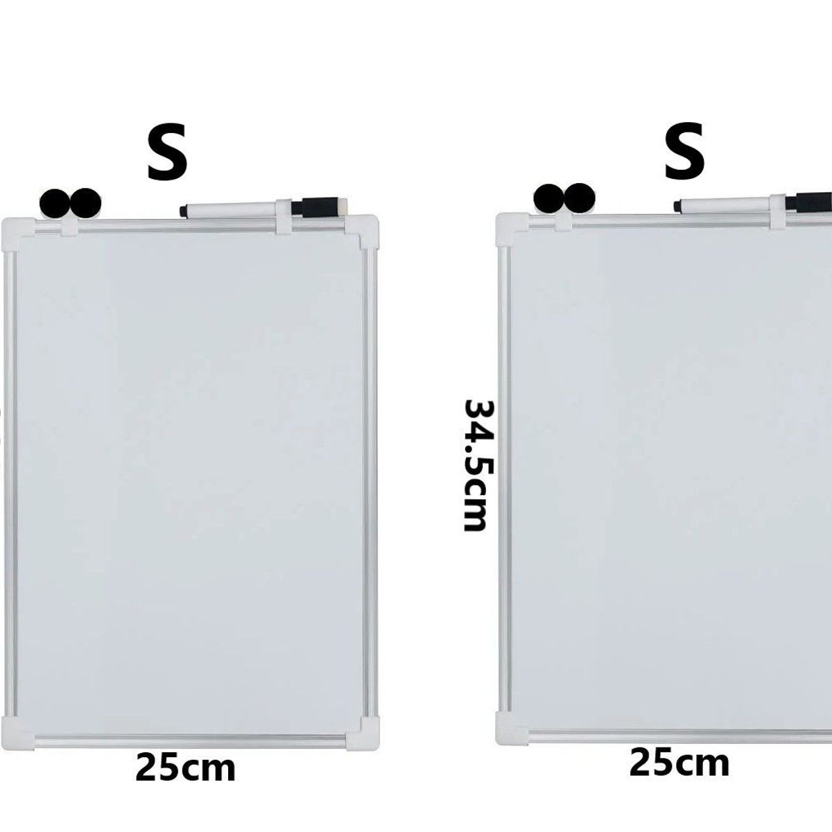 GENERICO - Kit 2 Pizarra blanca doble cara S - 34.5x25cm