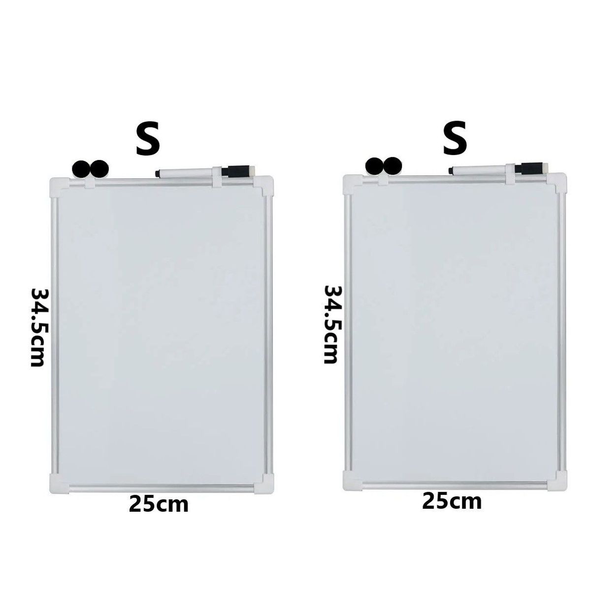 GENERICO - Kit 2 Pizarra blanca doble cara S - 34.5x25cm