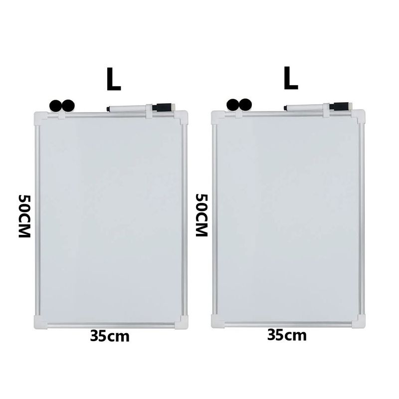 GENERICO - Kit 2 Pizarra blanca doble cara L