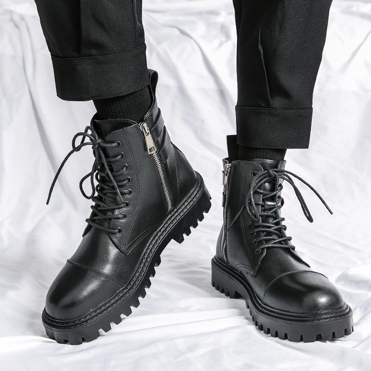 BLWOENS - Botas para Hombre-Negro