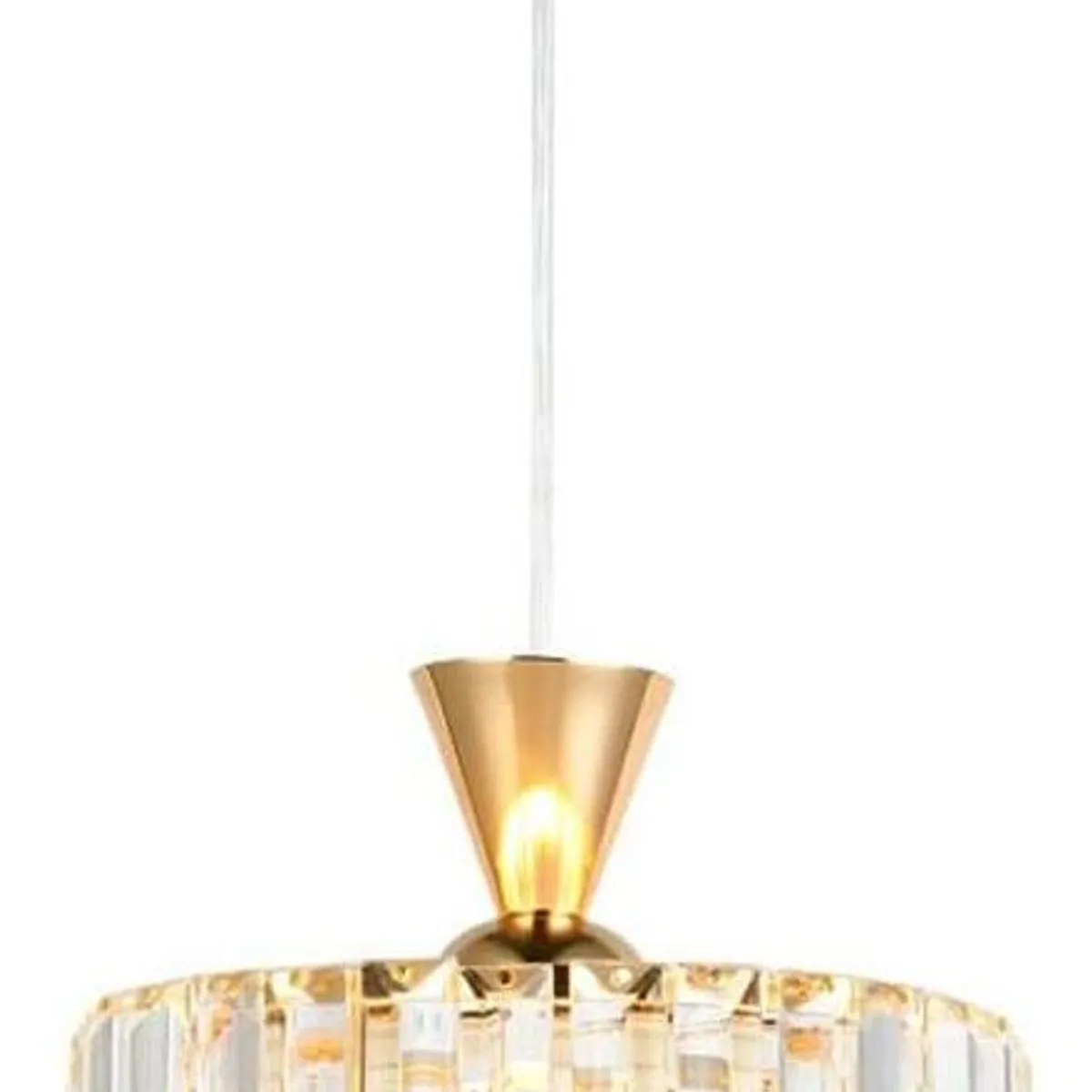 HOME NEAT - Lámpara de Techo Modern Nordic Strip cristal Redonda Oro