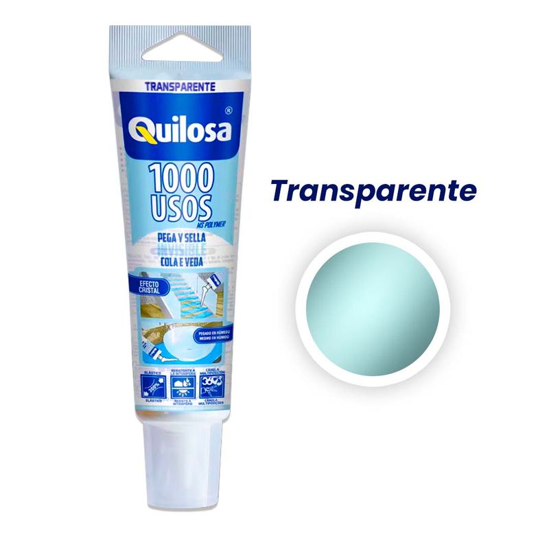 QUILOSA - ADHESIVO SELLADOR 1000 USOS PEGA SELLA TODO 100ML TRANSPARENTE