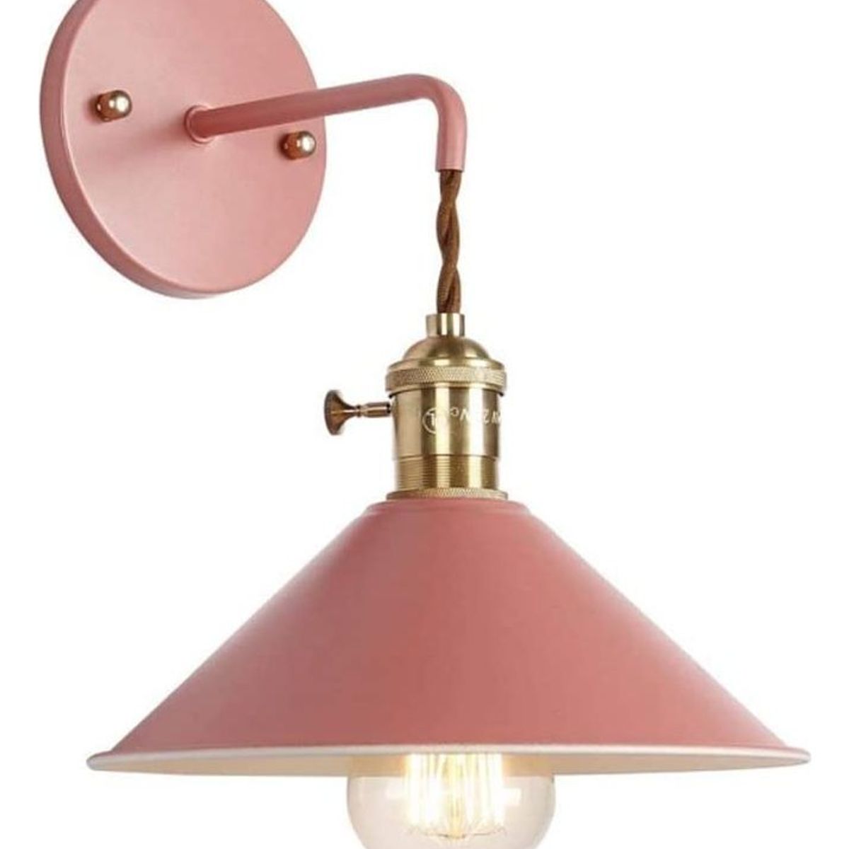 HOME NEAT - Vintage Apliques de Pared Lámpara luz de pared Metal E27 - Rosa