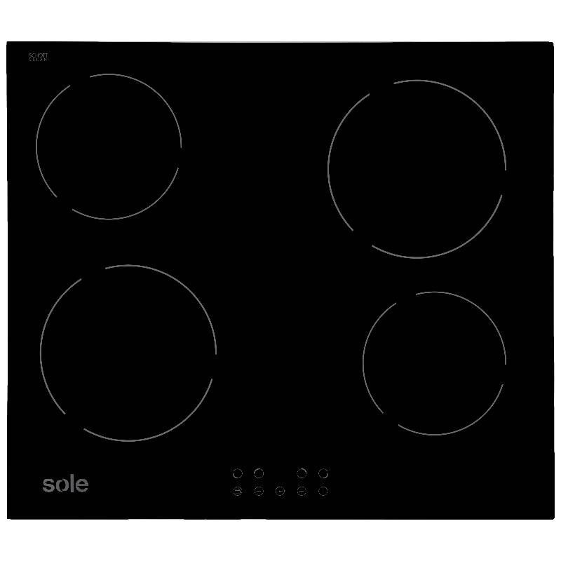 SOLE - Cocina Empotrable Sole 021 Vitrocerámica 4 quemadores 905CGNE