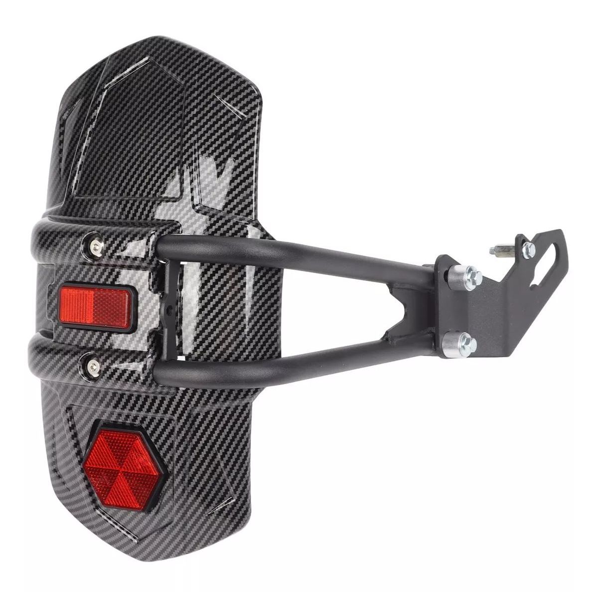 GENERICO - Guardafango Fibra de Crabono Universal Para Moto Reflectivo