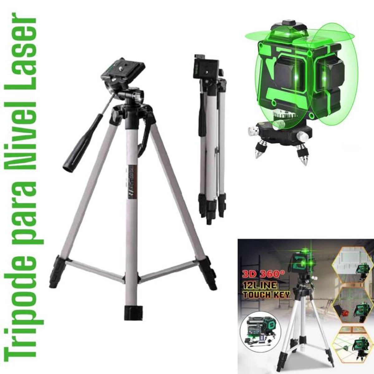 OEM - Tripode para Nivel Láser 330A desde 50 a 135cm Incluye Bolso