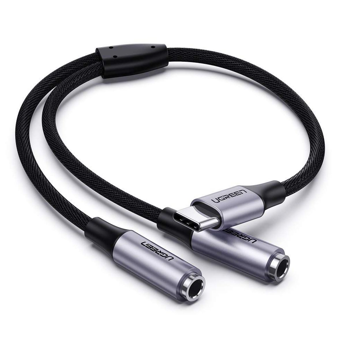 UGREEN - Cable de Audio USB-C a 3.5mm x 2 Hembra Ugreen 25cm AV144 - 30732