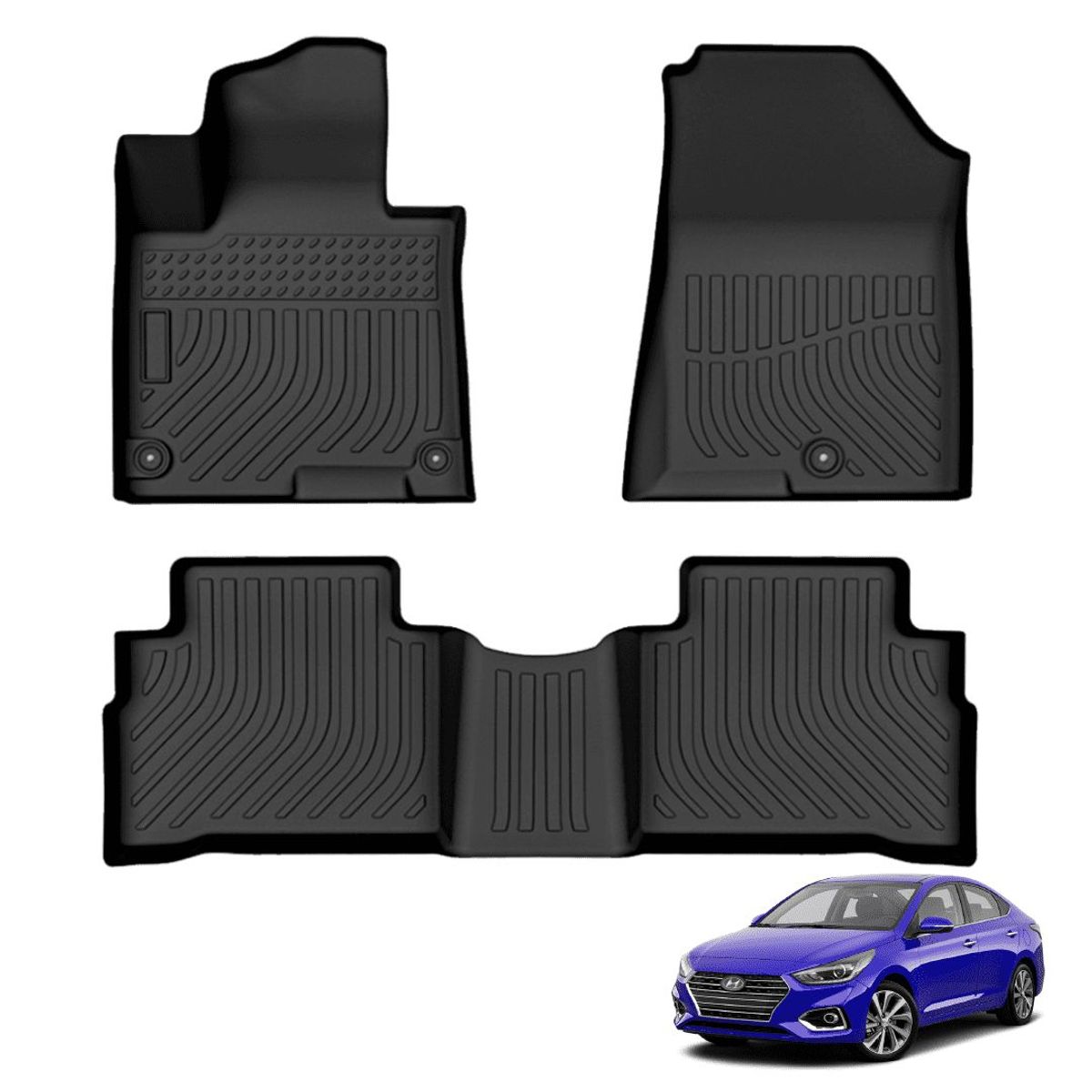 GENERICO - PROTECTOR CUBRE PISO 5D TPE HYUNDAI ACCENT 2013-2023