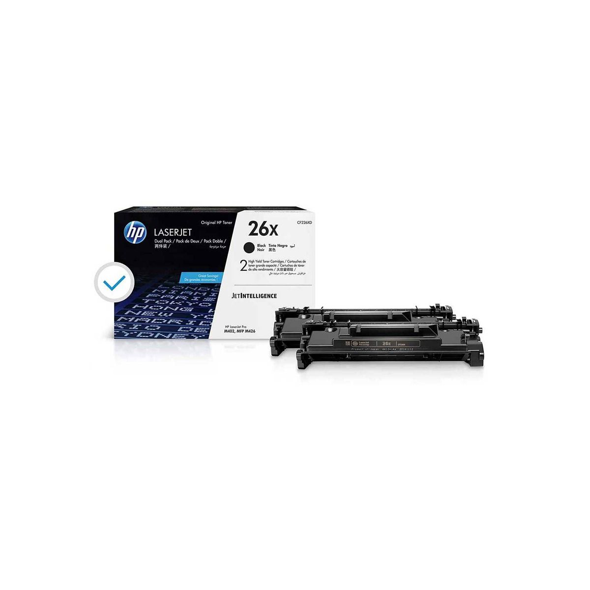HP - TONER HP 26X CÓDIGO CF226XD DUAL PACK NEGRO 18000 Pág