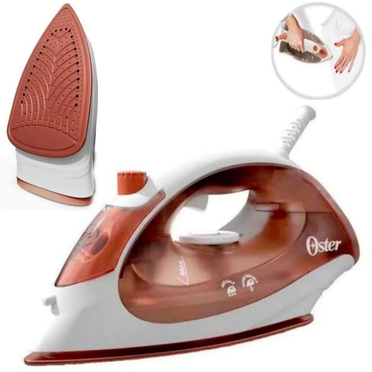 OSTER - Oster Plancha a Vapor Compacta GCSTBS5004 1400W ROJO