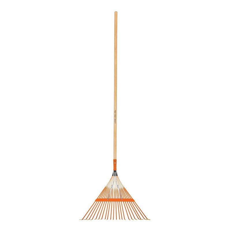 TRUPER - Escoba metálica para jardín,recta, 22 dientes, mango 48"