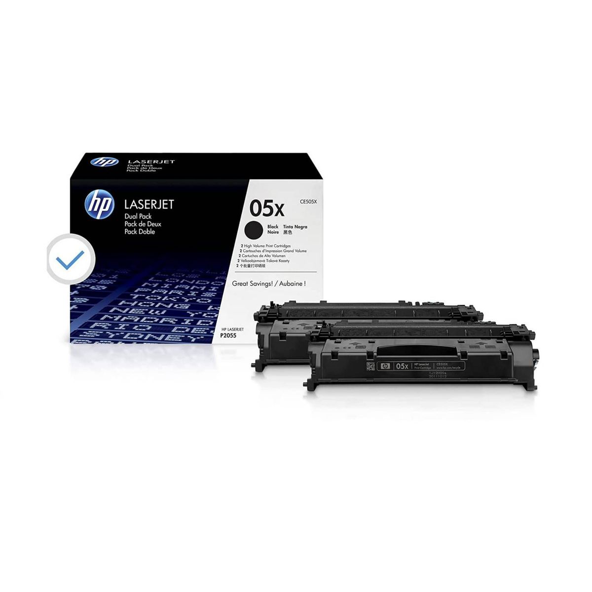 HP - TONER HP 05XD CÓDIGO CE505XD DUAL NEGRO 13000 Pág