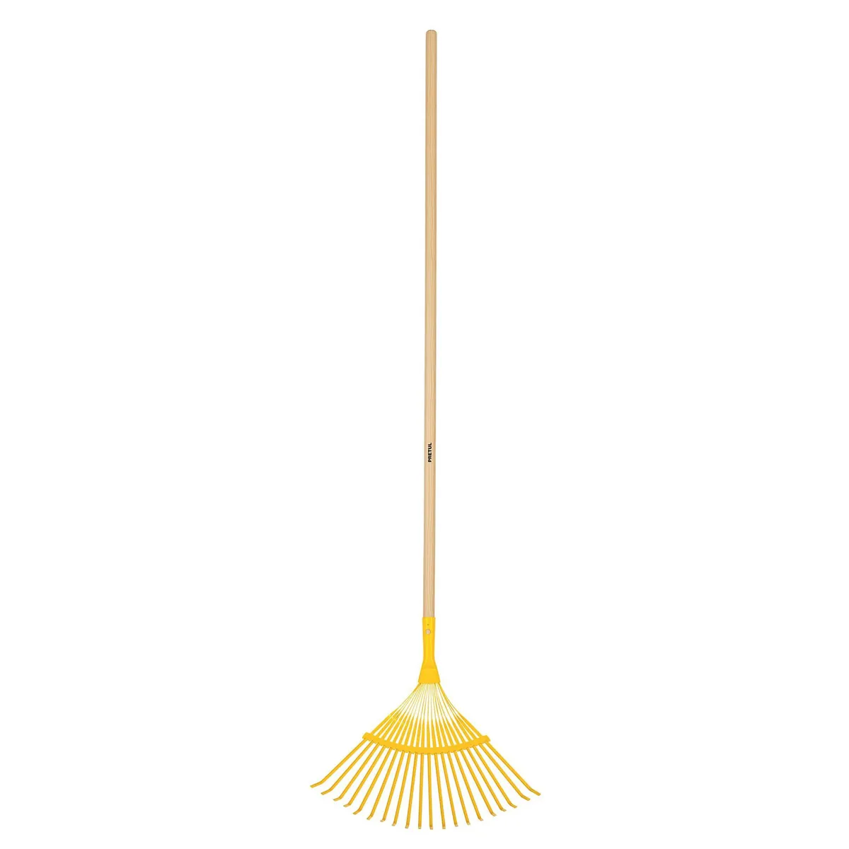 PRETUL - Escoba metálica para jardín, curva, 20 dientes, mango 48"