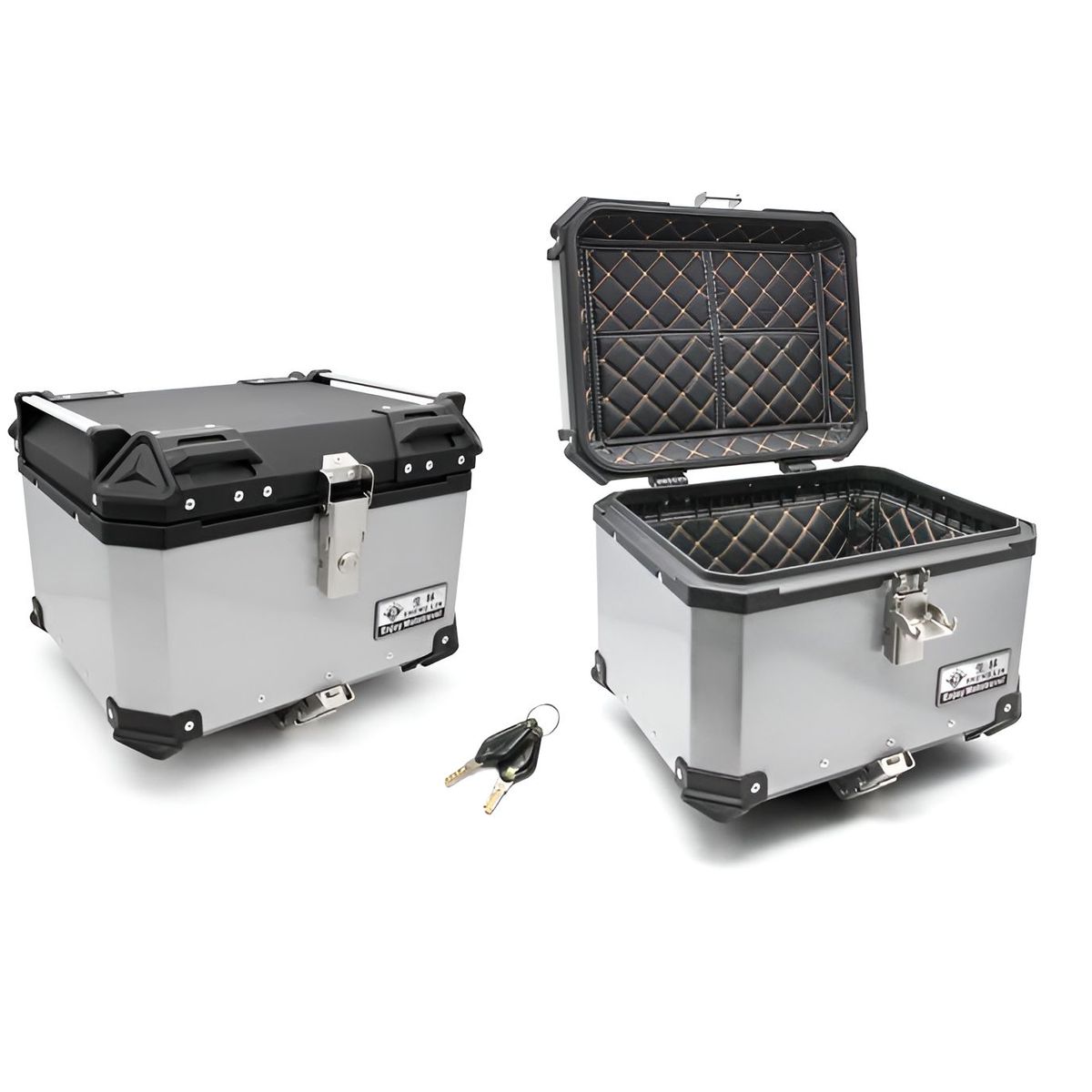 GENERICO - Cajuela Aluminio 45L Interior De Cuero + Llaves