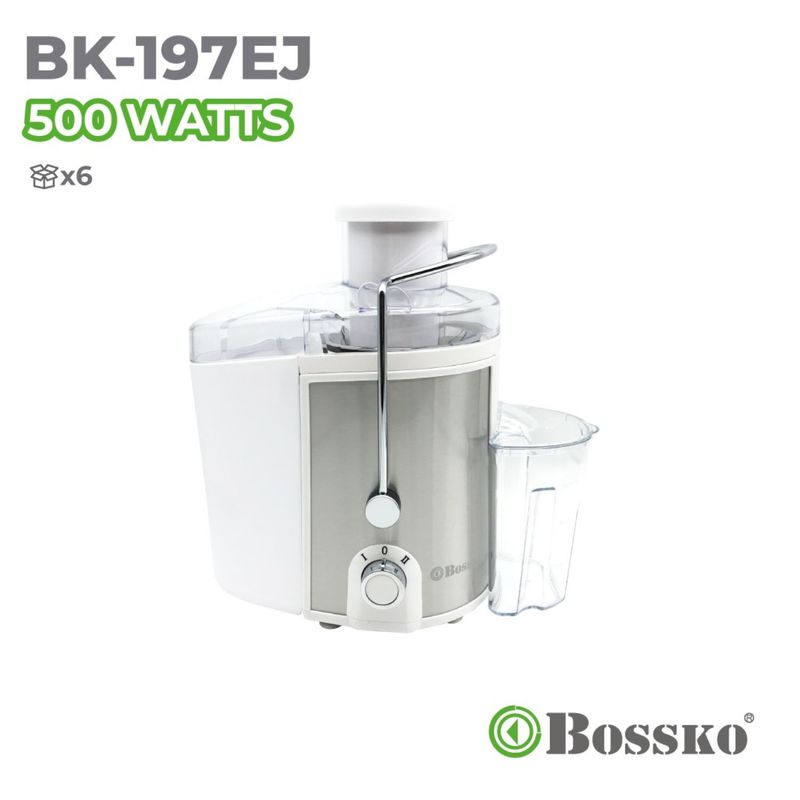 BOSSKO - Extractor De Jugos Fruta Entera Acerado Bossko 500 W-Blanco