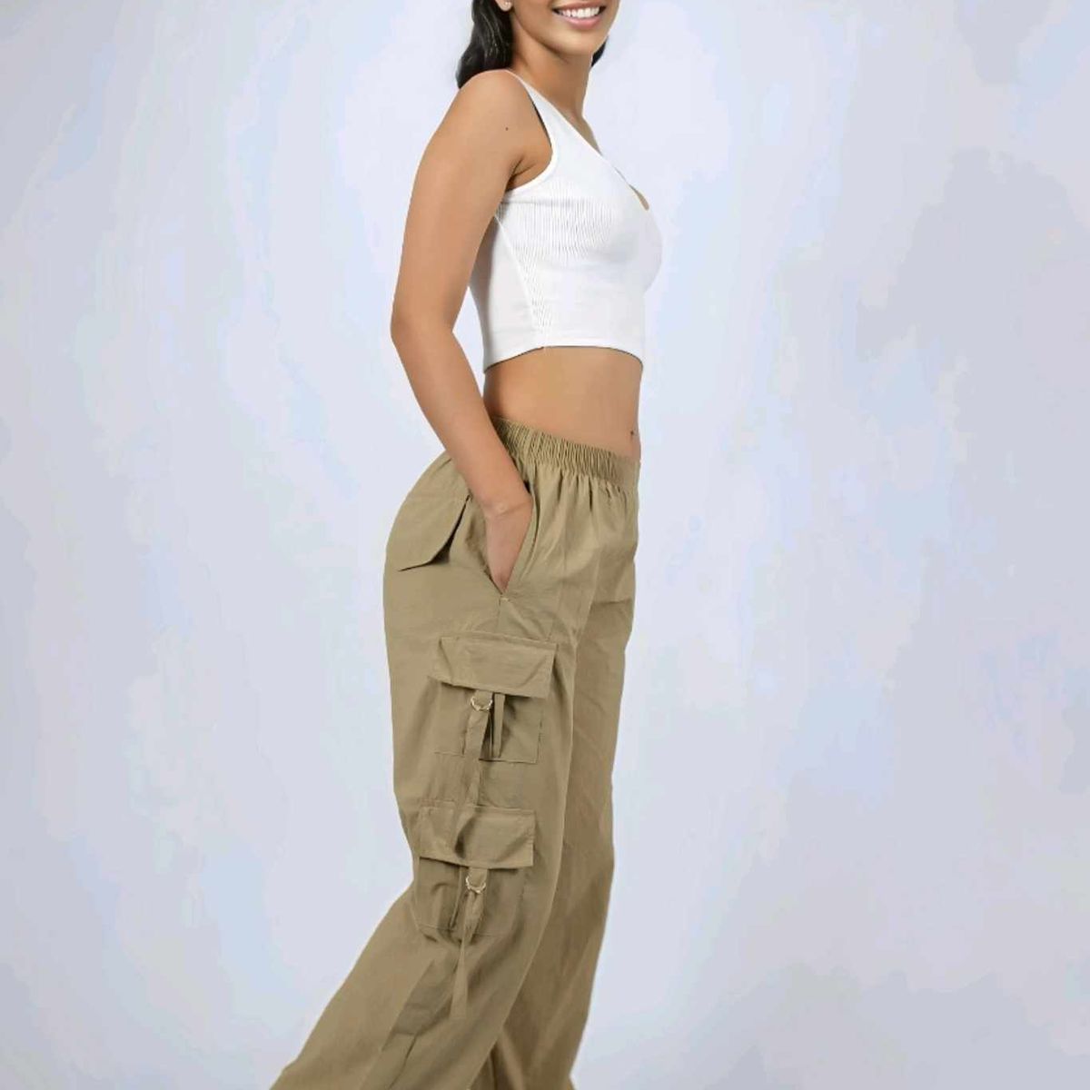 ENKI - Pantalón Cargo Parachic 6X Para Mujer