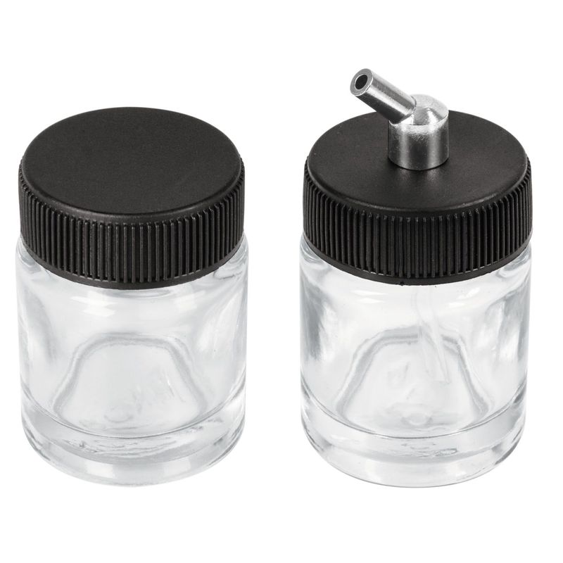 TRUPER - Juego de 2 vasos de 15 ml y adaptador para aerógrafo Truper