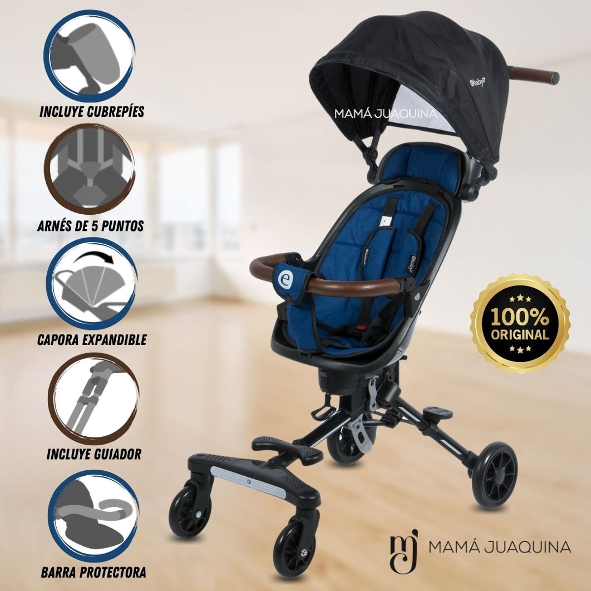 EBABY - Coche Plegable «EASY RIDE» Edición Limitada Blue