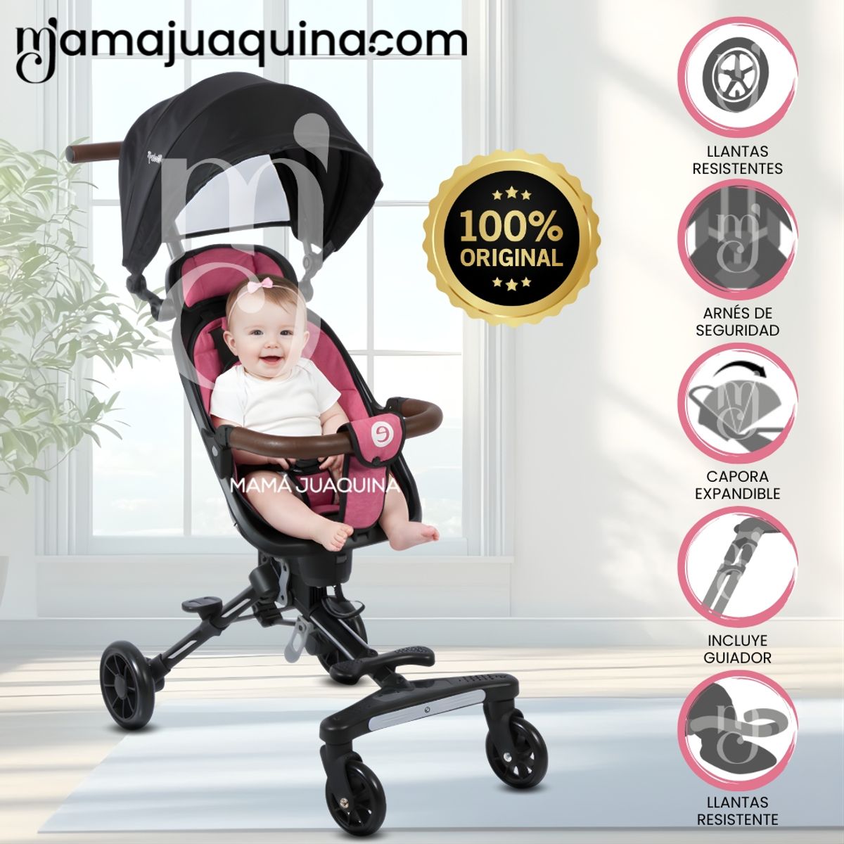 EBABY - Coche Plegable «EASY RIDE» Edición Limitada Pink