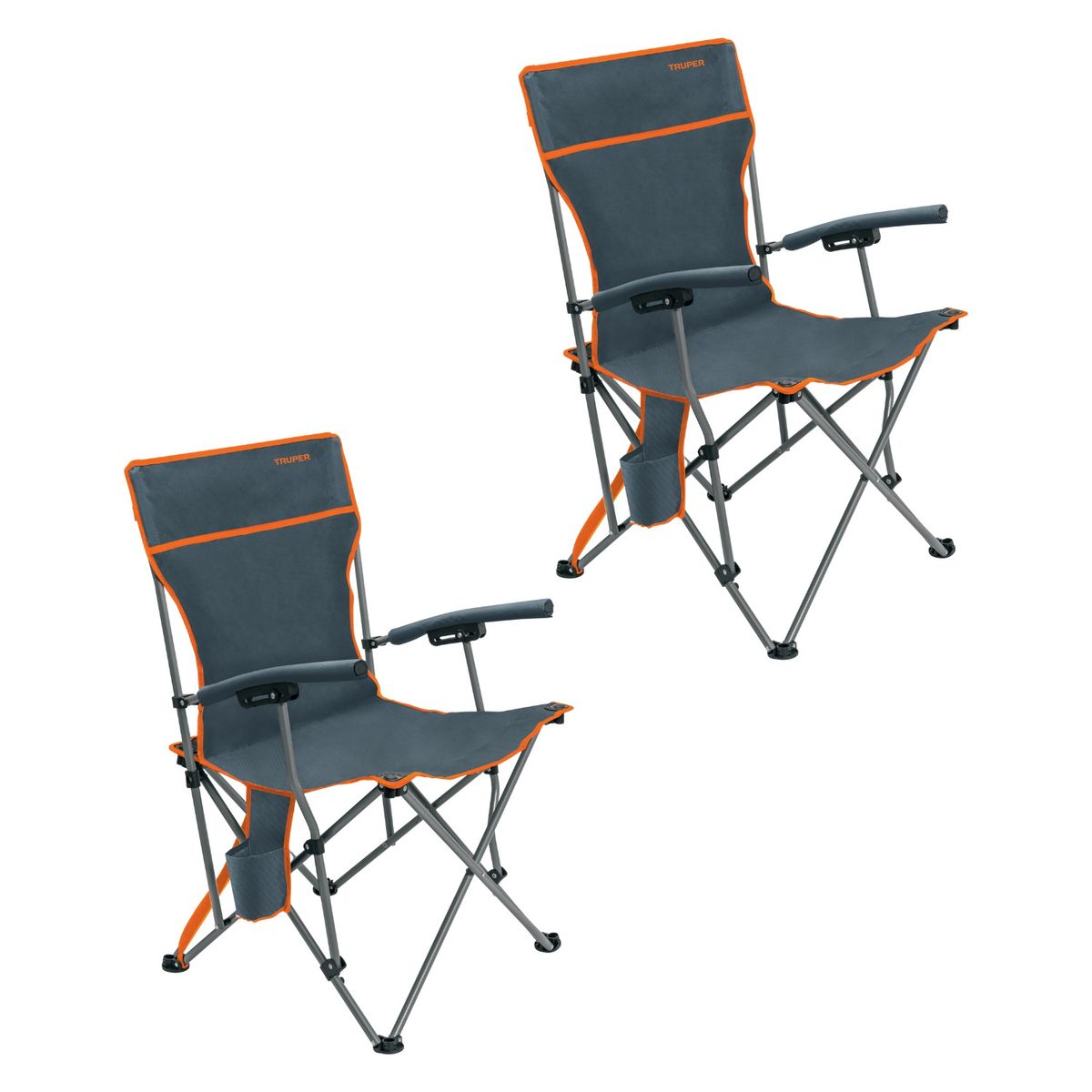 TRUPER - Silla plegable para playa y camping 2 unidades Truper