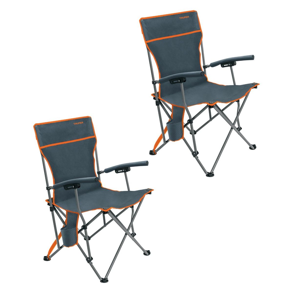 TRUPER - Silla plegable para playa y camping 2 unidades Truper