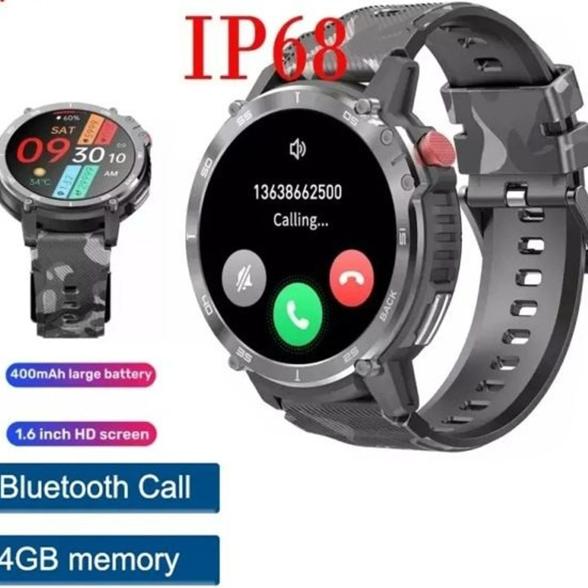 GENERICO - SMARTWATCH  C22 ANTI-IMPACTO MODELO MILITAR