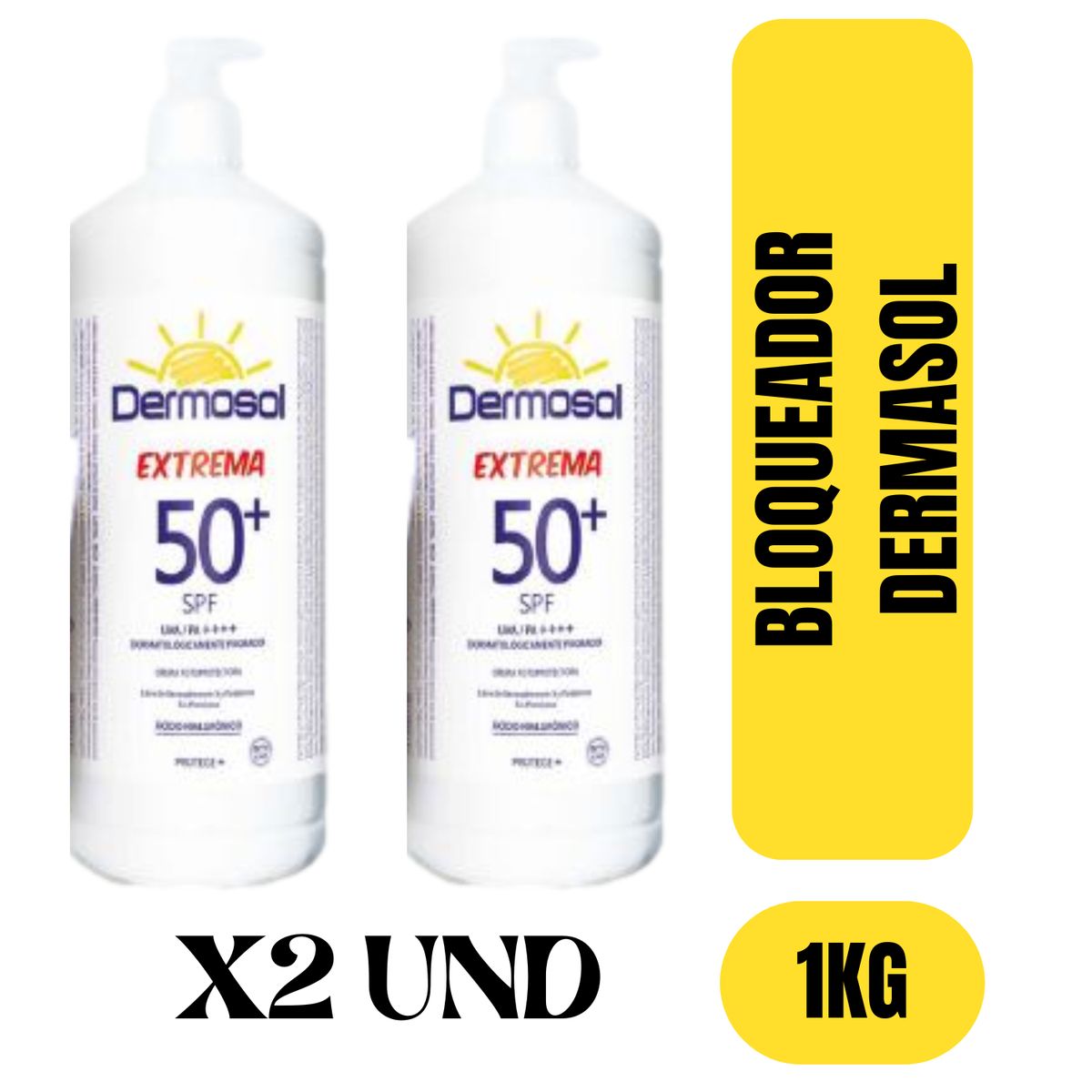 GENERICO - BLOQUEADOR X2 UND DERMOSOL 1 LITRO 50SPF
