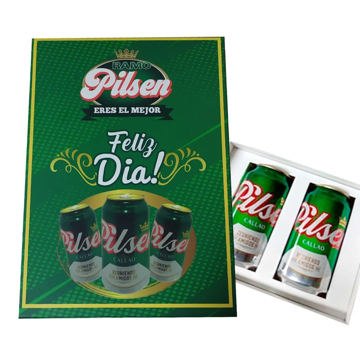 GENERICO - Regalo Ramo Chelero Lindo Caja Cumpleaños Diseño pilsen