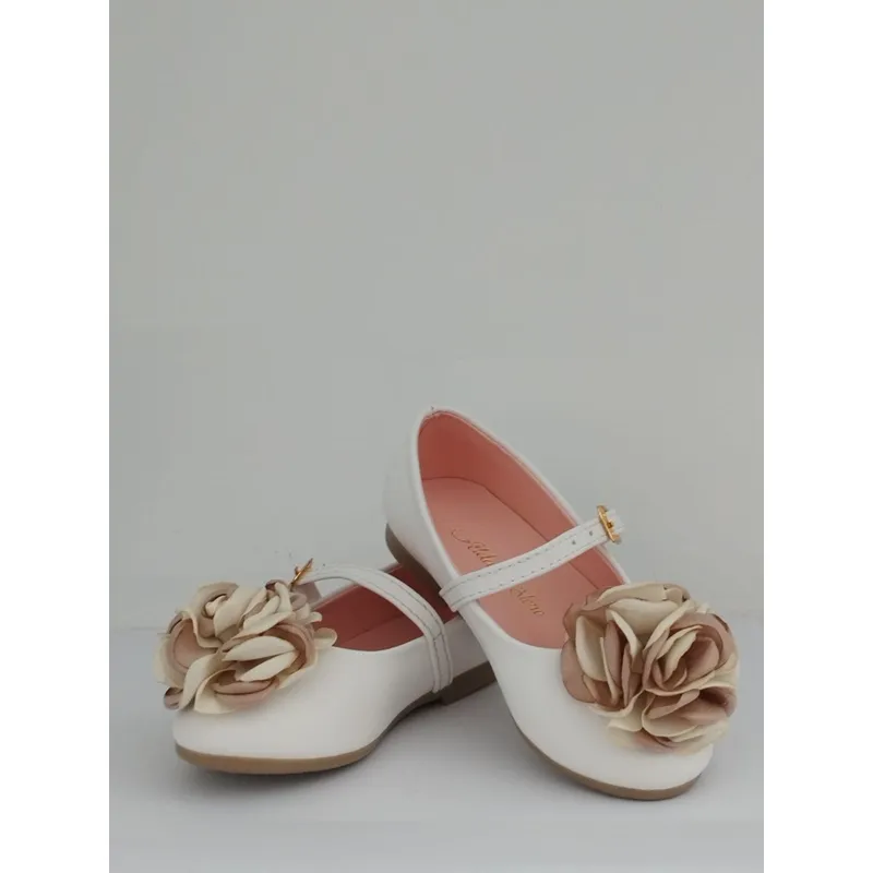 DR BROWN - Zapatos flor seda nude
