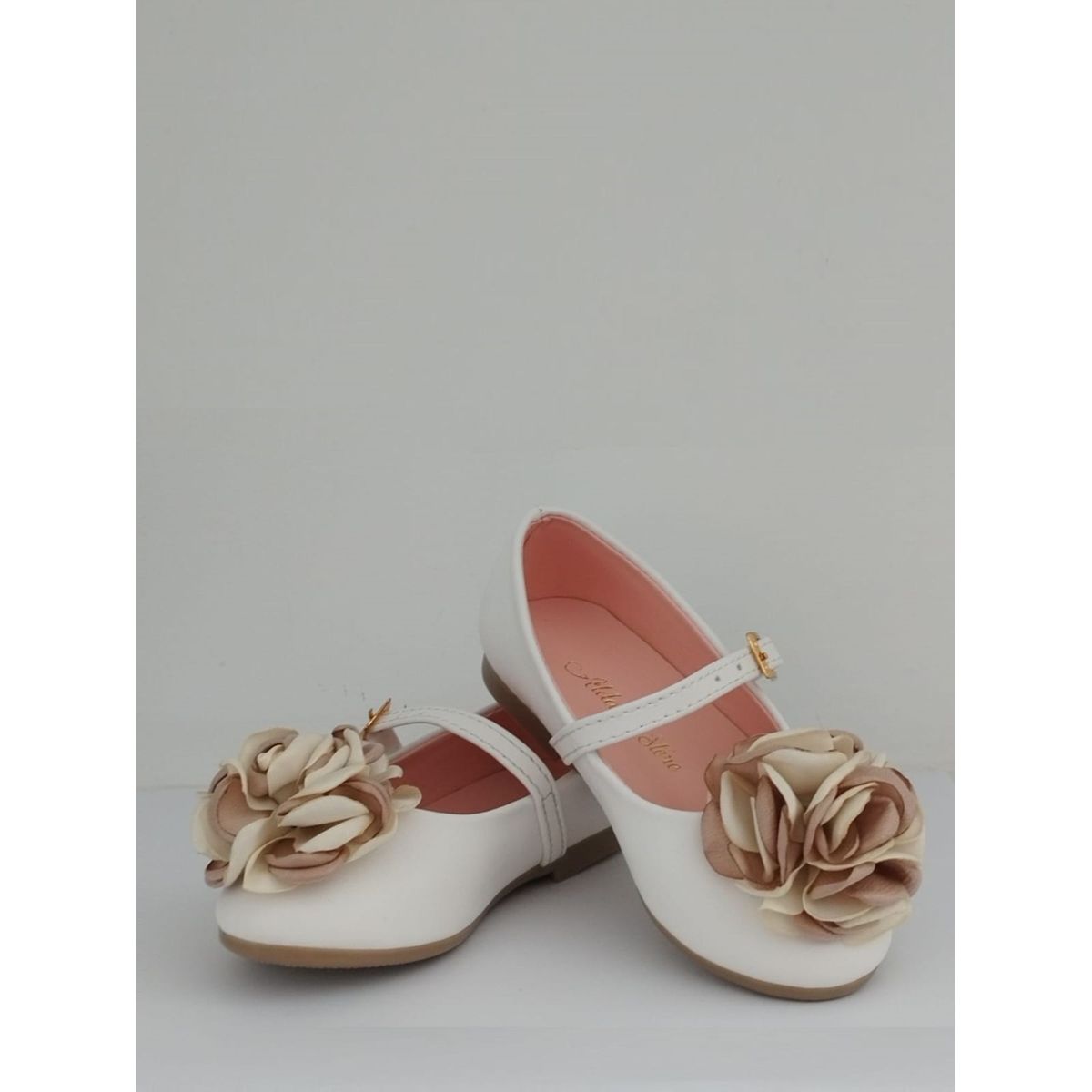 DR BROWN - Zapatos flor seda nude