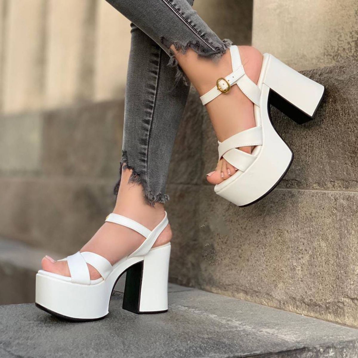 GENERICO - 2086L-63 Sandalia Mujer Yomar Dora Sanchez Blanco