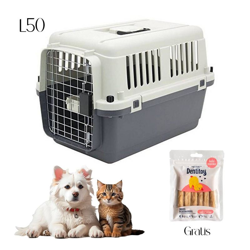 GENERICO - Kennel Transportador L50 Jaula Gatos y Perros