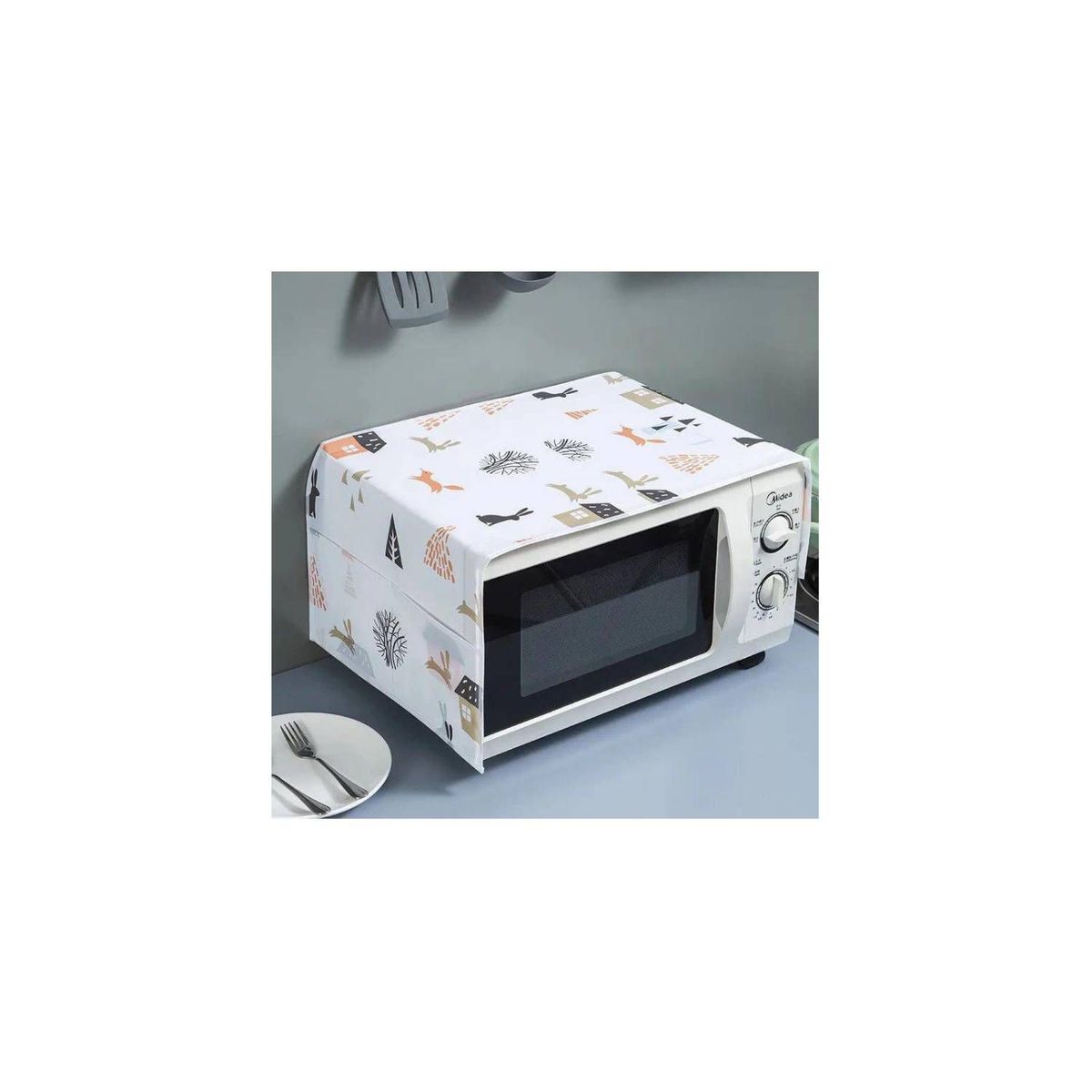 GENERICO - COBERTOR PROTECTOR DE MICROONDAS CON BOLSILLO