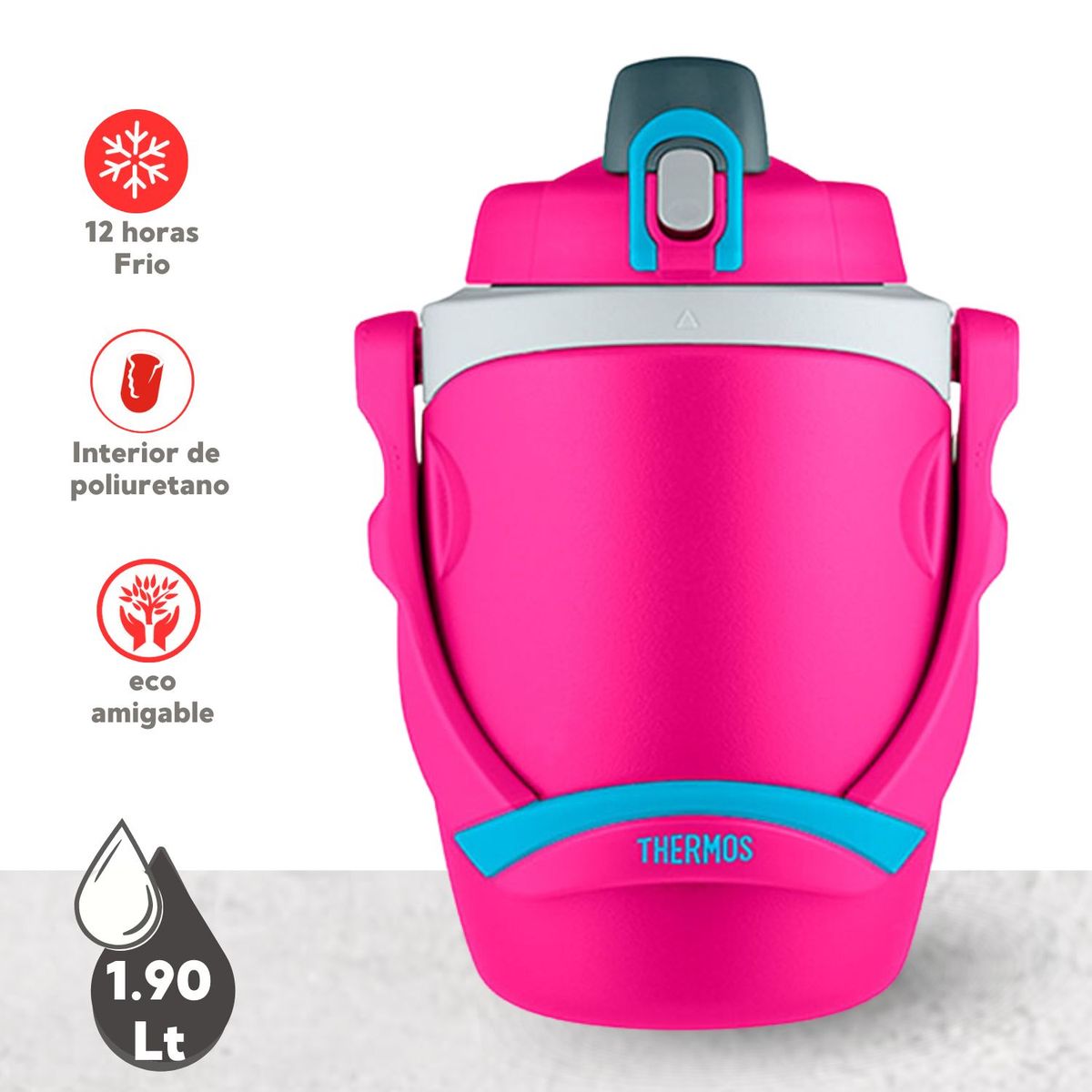 THERMOS - GALONERA TÉRMICA FAMILIAR  ROSADO 1.9 Lt