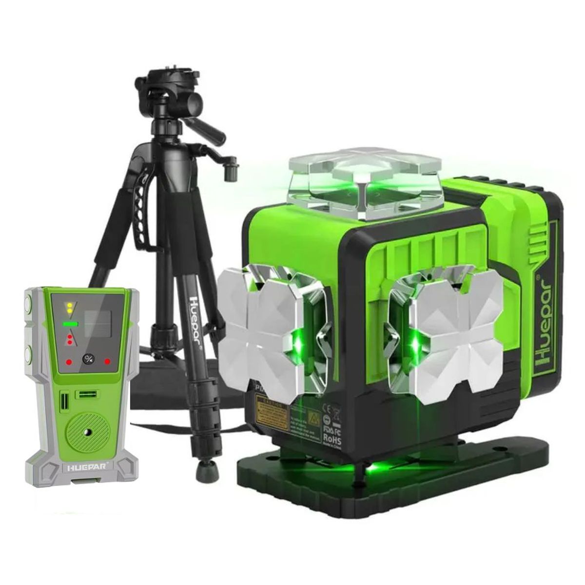 HUEPAR - Combo Completo Nivel láser verde Huepar P04CG 16 LINEAS bluetooth