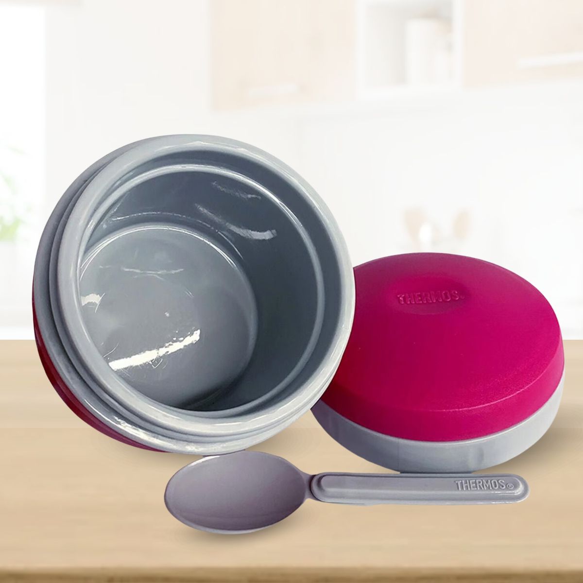 THERMOS - CONSERVADOR DE ALIMENTO POLIMES  ROSADO 235ML