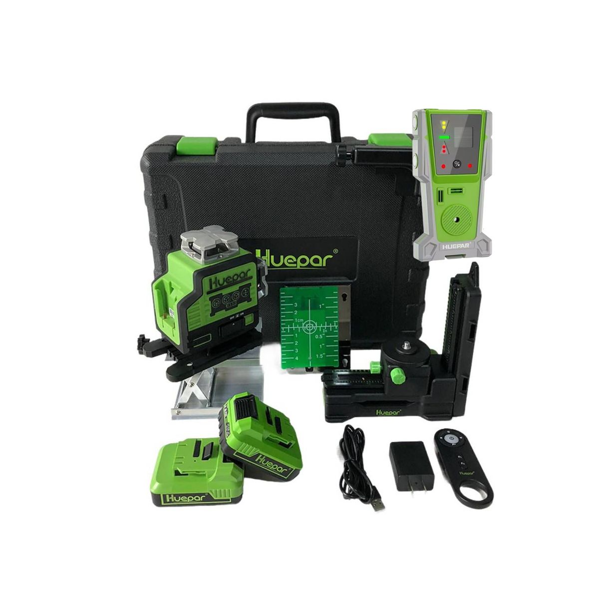 HUEPAR - Nivel láser verde Huepar P04CG 16 LINEAS bluetooth Combo Completo
