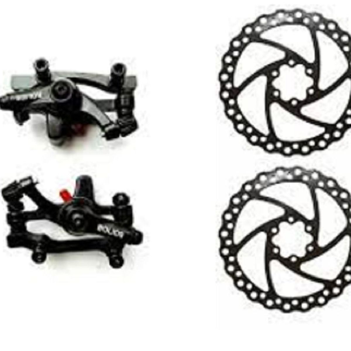 GENERICO - Par de cálipers con pastillas para frenos de disco de bicicleta