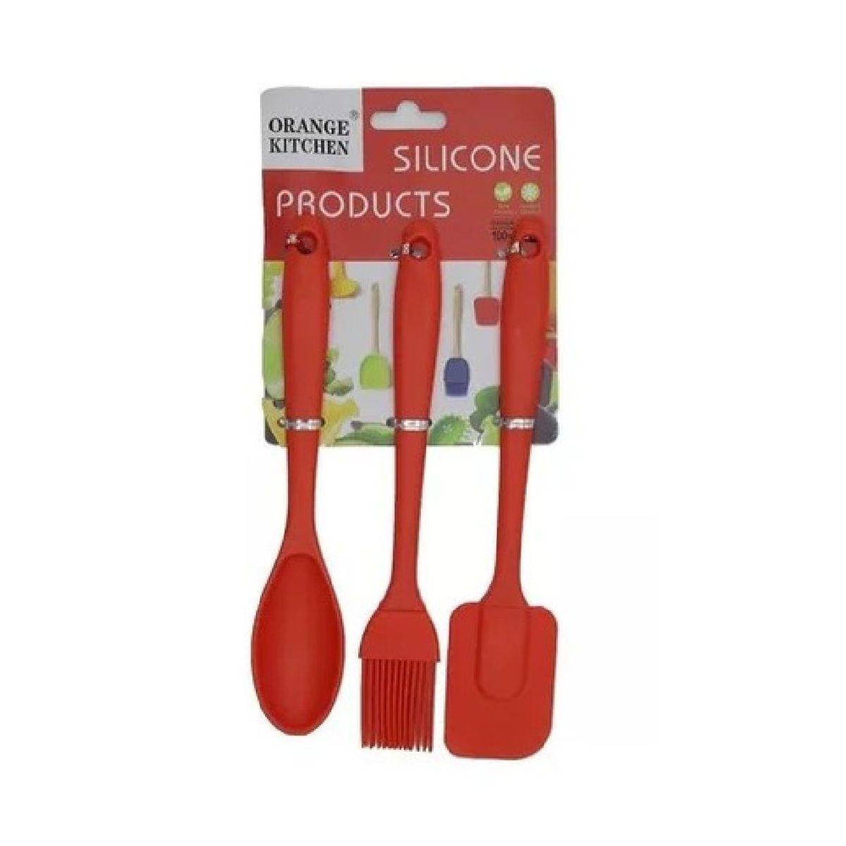 OTTOWARE - SET ESPÁTULA BROCHA Y CUCHARA DE SILICONA