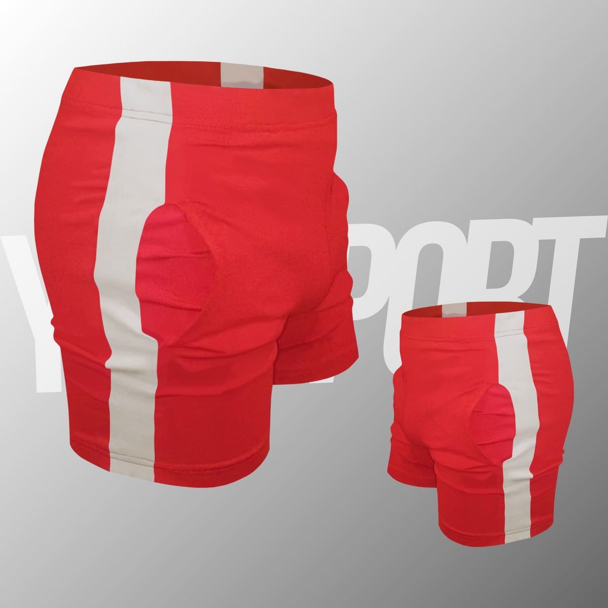 YML SPORT - Short de Entrenamiento Hombre - Short GYM Rojo - YML SPORT