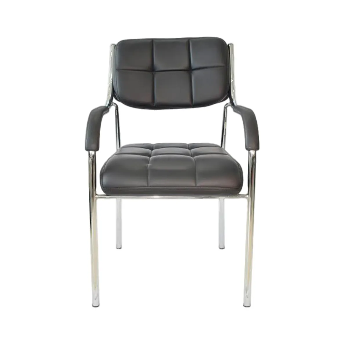 OFIDEAS - Silla de Visita Fija Soft II Cuero Negro Ofideas